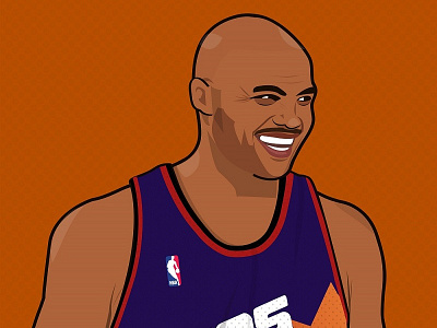 Sir Charles barkley basketball caricature charles illustration nba phoenix player suns