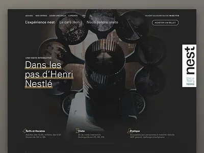 le nest – experience landing page detail hero image landing page museum responsive visit web website