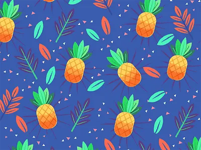Pineapple Pattern fruit leaf pattern pineapple triangle