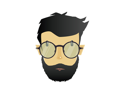 Hipster Avatar adobe avatar character character design daily flat graphic graphic design illustration ilustrator vector