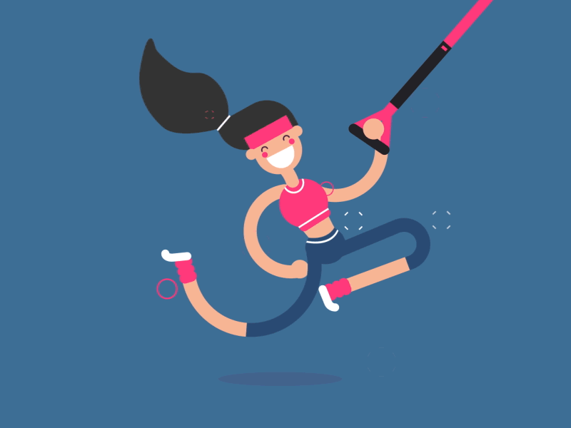 Workout! after animation bold effects girl graphic gym illustrator motion shape trainer workout