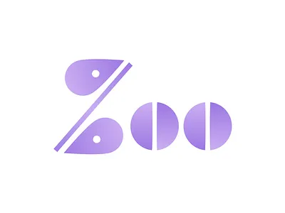 Zoo brand logo purple typography zoo
