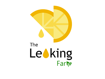 Leaking Farm creative leaking farm logo design