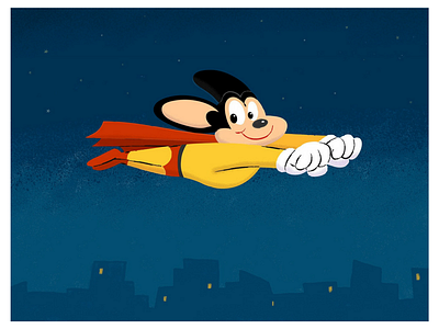 Mighty Mouse reboot cartoon illustration mightymouse