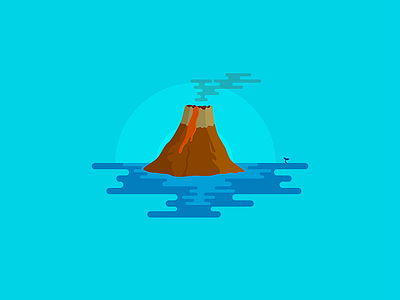 Volcano island creative creative direction illustrate illustration simplistic style