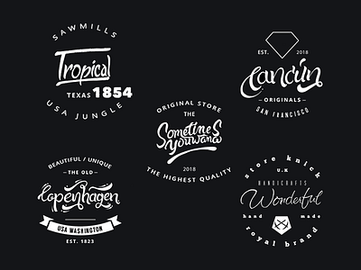 Hand-painted font logo 2018 brand english logo hand painted hip hop print printing typography