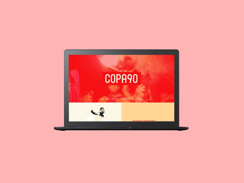 COPA90 Media colourful football media rebrand ui visual design web web design