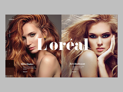 Loréal concept desktop loreal screen ui ux web design