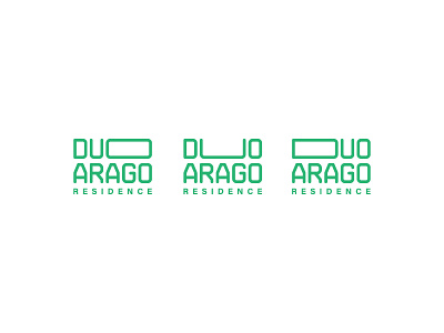 Duo Arago Residence branding estate experimental logo monogram real residential