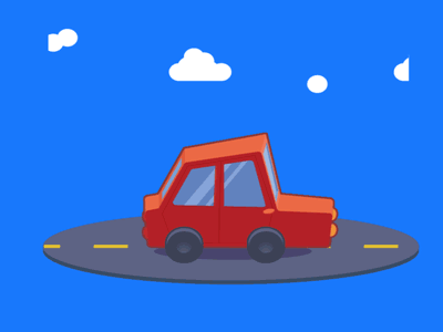 Running Car after effect gif motion graphics