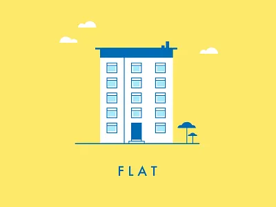 Types of houses 2d color creative design flat geometric home house illustration illustrator shot vector