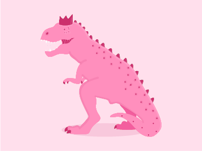 Dino character dino dinosaur lovely monster pink vector