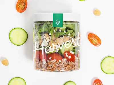 Corner Harvest Packaging colorful food fruit harvest jar package salad stacked vegetables vending machine