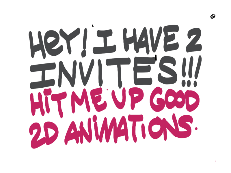 2 Invites!!!! 2d animation effects font gif invitation invites loop