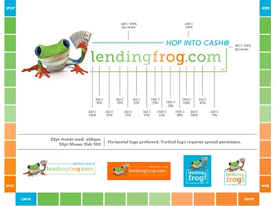 Lending Frog Logo brand branding logo typography