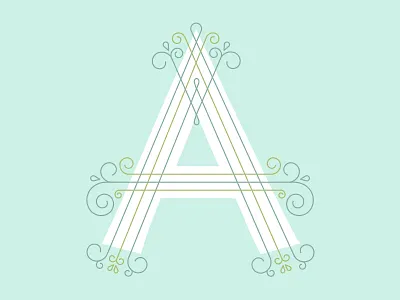 Dropcap Leetter A calligraphy decorative letters drop cap fairy tale letter a lettering monogram retro romantic type typography vintage