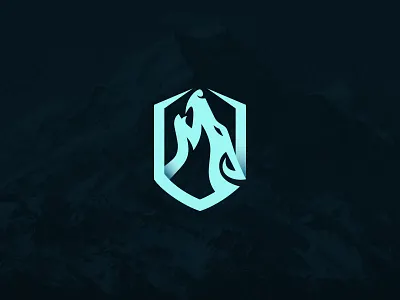 Howling Wolf brand identity creative dog emblem fitness gym howling wolf illustration kreatank logo mountain shield sports wolf zoo