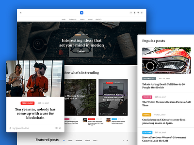 Hublog - Blog & Magazine Template blog clean magazine minimal modern psd template