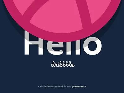Hello Dribbble! debut first shot invited shout out