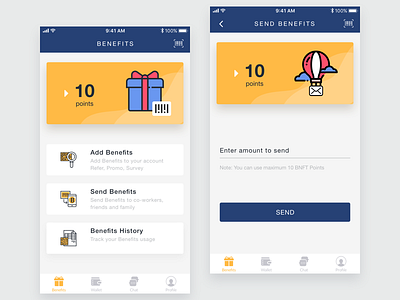 Benefit App benefit points reward