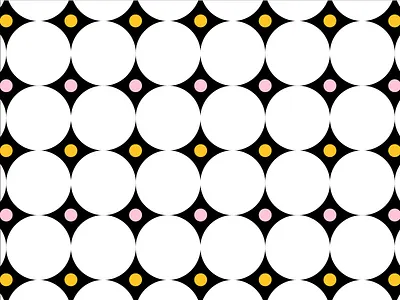 Yellow/Pink Pattern No. 4 circles color dots pattern pink shape yellow