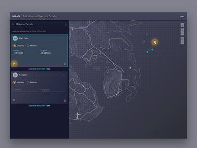 Autonomous Underwater Vehicle Platform app clean dark ui map modern robots ui design ux design web web app