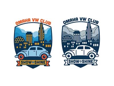 OVWC Show & Shine badge beetle car show clouds great plains omaha vw