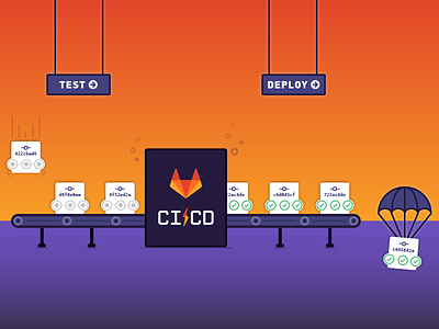 Making Magic — GitLab CI/CD continuous integration deploy developer devops git gitlab illustration open source test