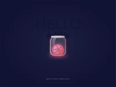 Dribbble Marble! dribbble hello jar marble vector