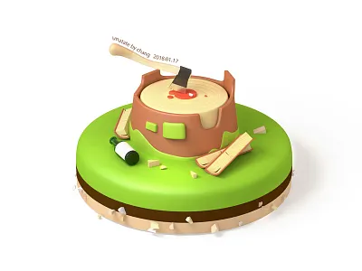 a little timber pile c4d deadman hatchet pile pole timber wood wooden