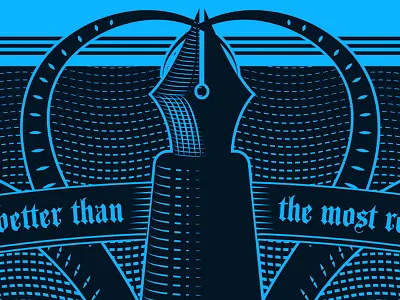 Close up on pen art art director orange county graphic designer jamie stark typography