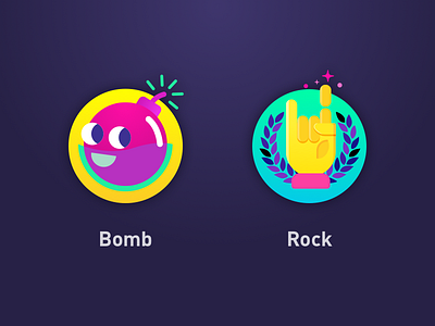 Bomb&Rock bomb cool icon rock shake sketch