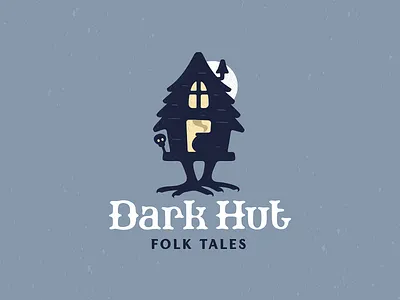Durk Hut babayaga dark folktales forest hut logo moon mystic night witch woods