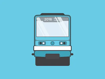 Trains: Public 2d design face front illustration public simple train trains transport