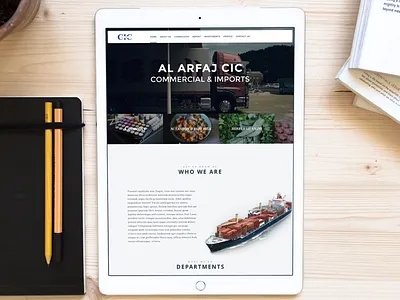 Alarfaj CIC Web Design al arfaj header hero ui ux website