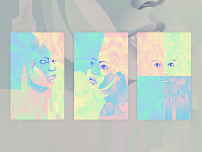 Illustration for Souhu National Beauty Competition campaign beauty color face illustration