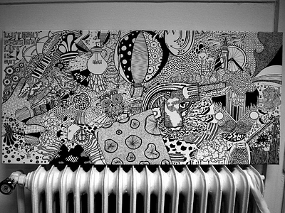 Doodle on Canvas canvas doodle illustration