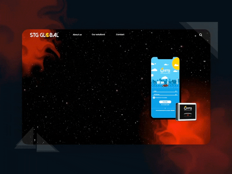 STG Global after effects animation app design landing page ui ux vector web