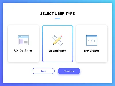 Daily Ui #064 – Select User Type dailyui dailyuichallenge design designui selectusertype ui uidesign user
