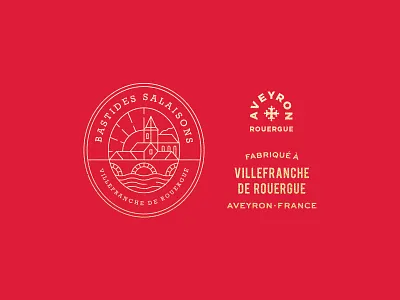 Bastides Salaisons brand france label logo mark meat sausage stamp