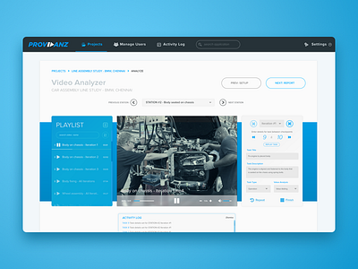 Providanz - Browser-based Video Analyzer desktop product design saas ui user experience user interface ux