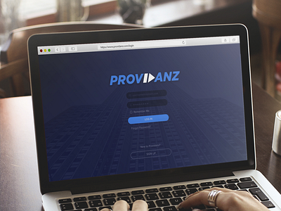 Providanz - Login Page desktop product design saas ui user experience user interface ux