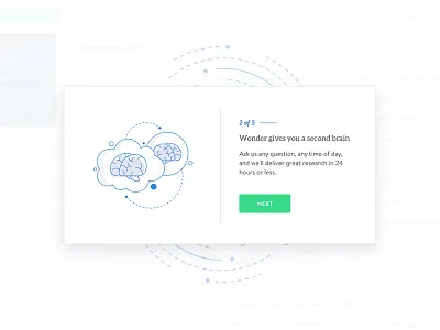 Wonder Onboarding card desktop illustration onboarding ui web
