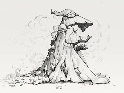 Character sketch artua character design game game design human icon illustration magic sketch wizard