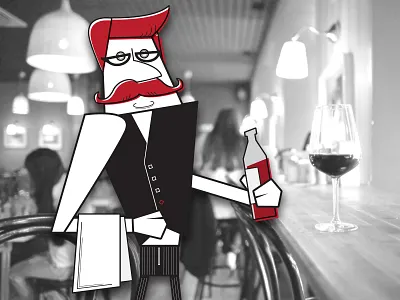 Rejected character character design host sommelier wine tasting