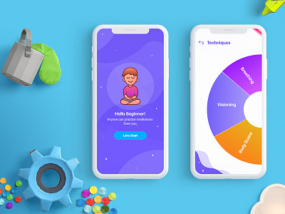 Meditation App android inner ios iphonex meditate peace