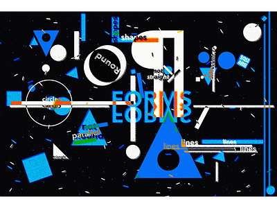 Forms 1 x 4 art chaos circle colour dark forms simple square typography