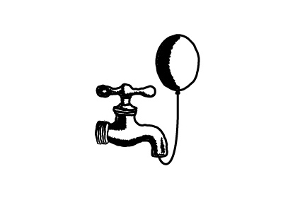 Taparty ballon black shadow tap white