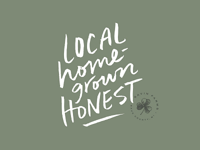 Gavin Farms T-Shirt Graphic badge brand farm logo hand lettering homegrown local logo organic tagline tshirt graphic