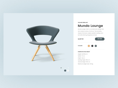 Product Details Page design ecommerce furniture product detail page ui user experience user interface ux web site